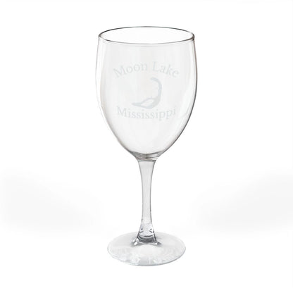 Mississippi  Moon  Lake  Engraved  Wine  Glass  other  position  view  from  front  10.5oz.webp