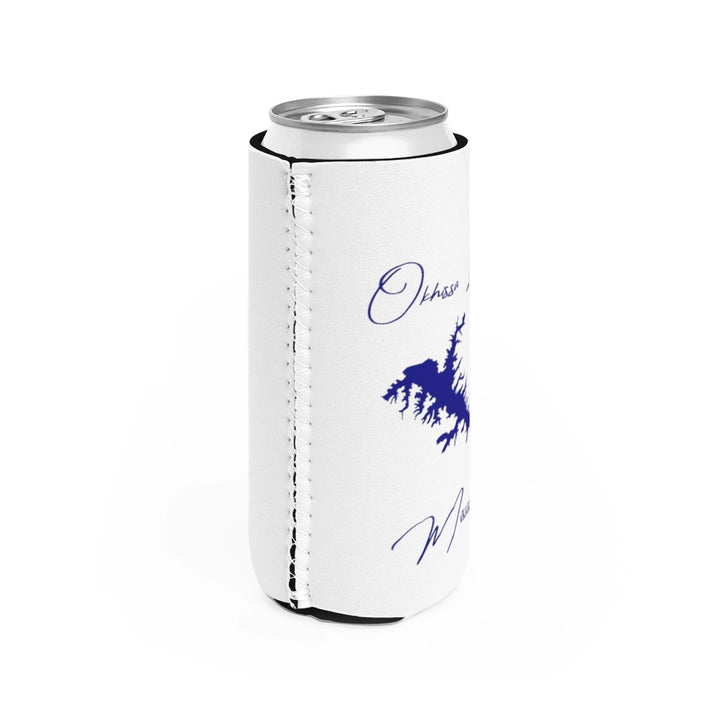 Mississippi  Okhissa  Lake  Slim  Can  Koozie  all  position  view  from  right  white.webp