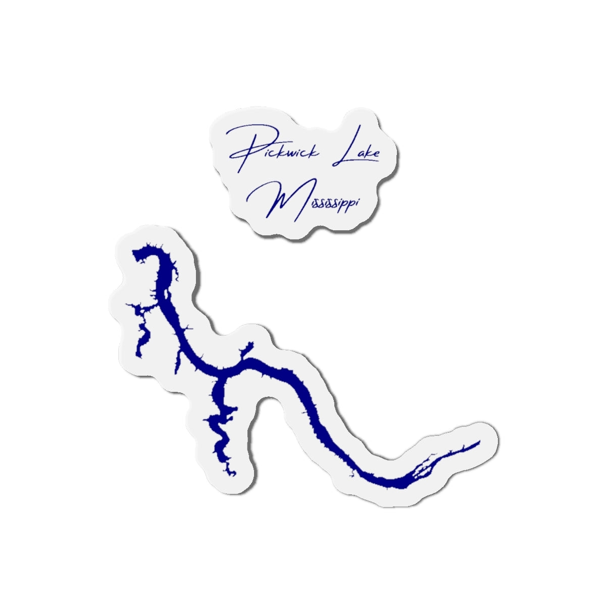 Mississippi  Pickwick  Lake  Die  Cut  Magnet  front  position  view  from  front  4  x  4.webp