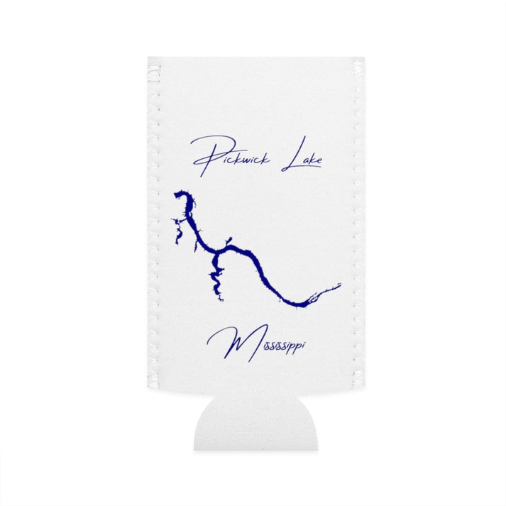 Mississippi  Pickwick  Lake  Slim  Can  Koozie  front  position  view  from  flat-front  white.webp