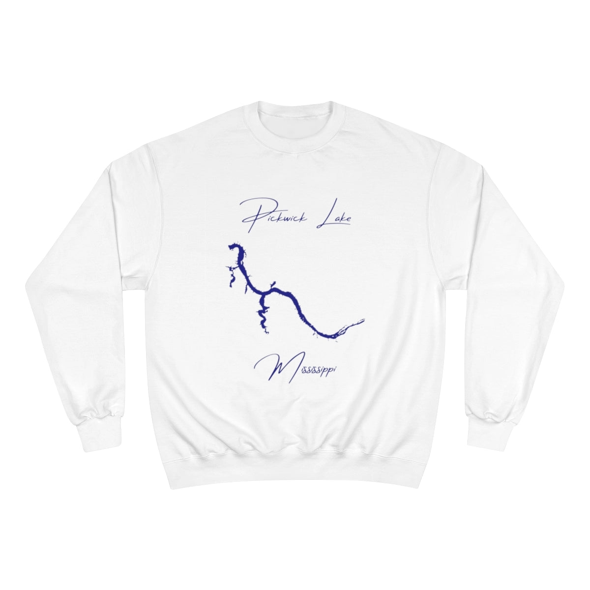 Mississippi  Pickwick  Lake  Sweatshirt  front  position  view  from  front  white.webp