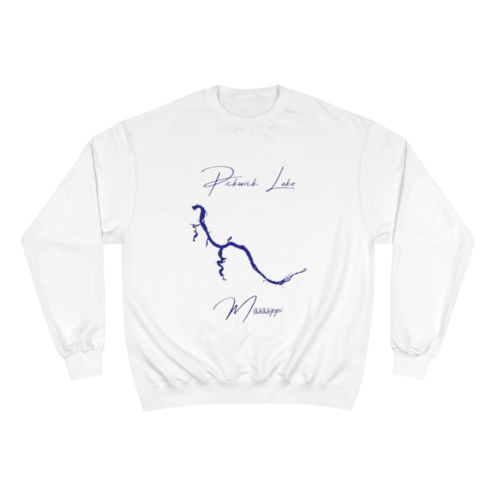 Mississippi  Pickwick  Lake  Sweatshirt  front  position  view  from  front  white.webp