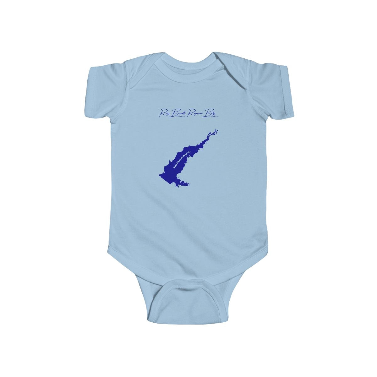 Mississippi  Ross  Barnett  Reservoir  Onesie  front  position  view  from  front  light  blue.webp