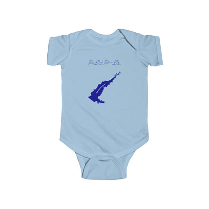 Mississippi  Ross  Barnett  Reservoir  Onesie  front  position  view  from  front  light  blue.webp