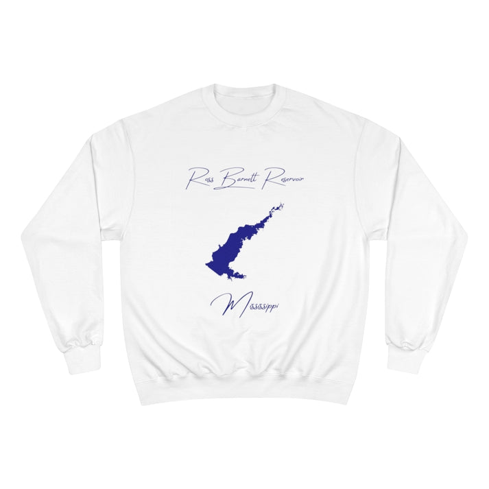 Mississippi  Ross  Barnett  Reservoir  Sweatshirt  front  position  view  from  front  white.webp