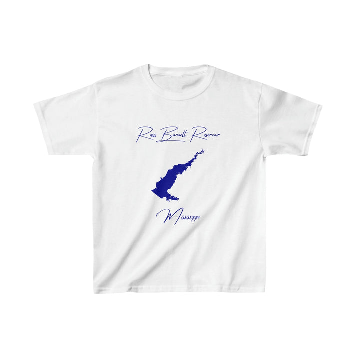 Mississippi  Ross  Barnett  Reservoir  Youth  T-shirt  front  position  view  from  front  white.webp