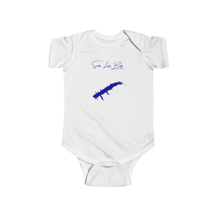 Mississippi  Sardis  Lake  Onesie  front  position  view  from  front  white.webp