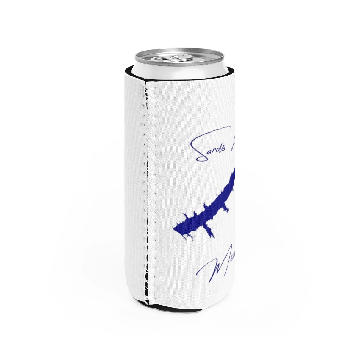 Mississippi  Sardis  Lake  Slim  Can  Koozie  all  position  view  from  right  white.webp