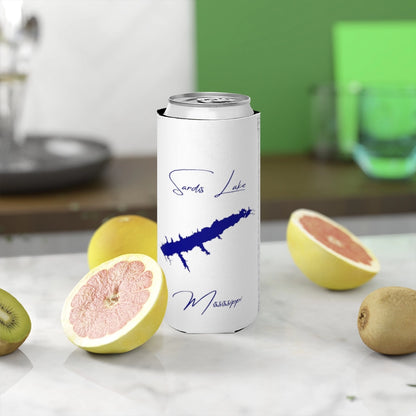 Mississippi  Sardis  Lake  Slim  Can  Koozie  front  position  view  from  context-2  white.webp