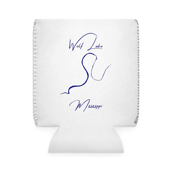 Mississippi  Wolf  Lake  Can  Koozie  front  position  view  from  front-1  white.webp