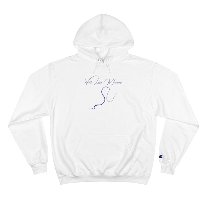 Mississippi  Wolf  Lake  Hoodie  front  position  view  from  front  white.webp