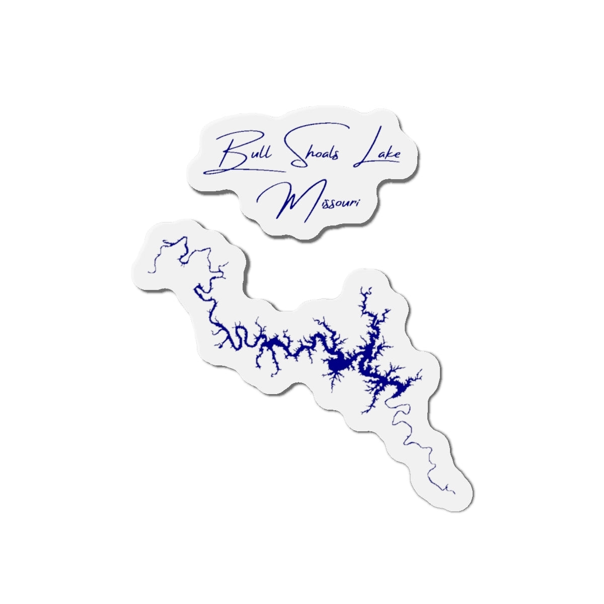 Missouri  Bull  Shoals  Lake  Die  Cut  Magnet  front  position  view  from  front  4  x  4.webp