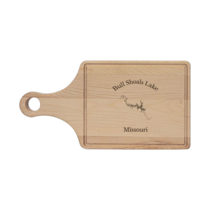 Missouri  Bull  Shoals  Lake  Engraved  Cutting  Board  front  position  view  from  front  maple.webp