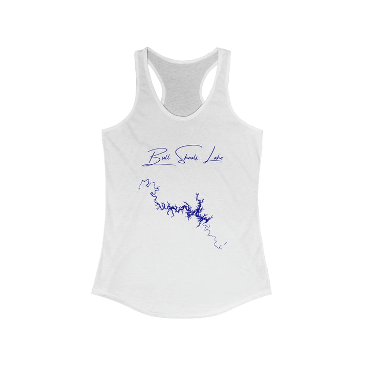 Missouri  Bull  Shoals  Lake  Racerback-Tank  front  position  view  from  front  solid  white.webp