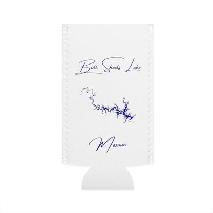 Missouri  Bull  Shoals  Lake  Slim  Can  Koozie  front  position  view  from  flat-front  white.webp
