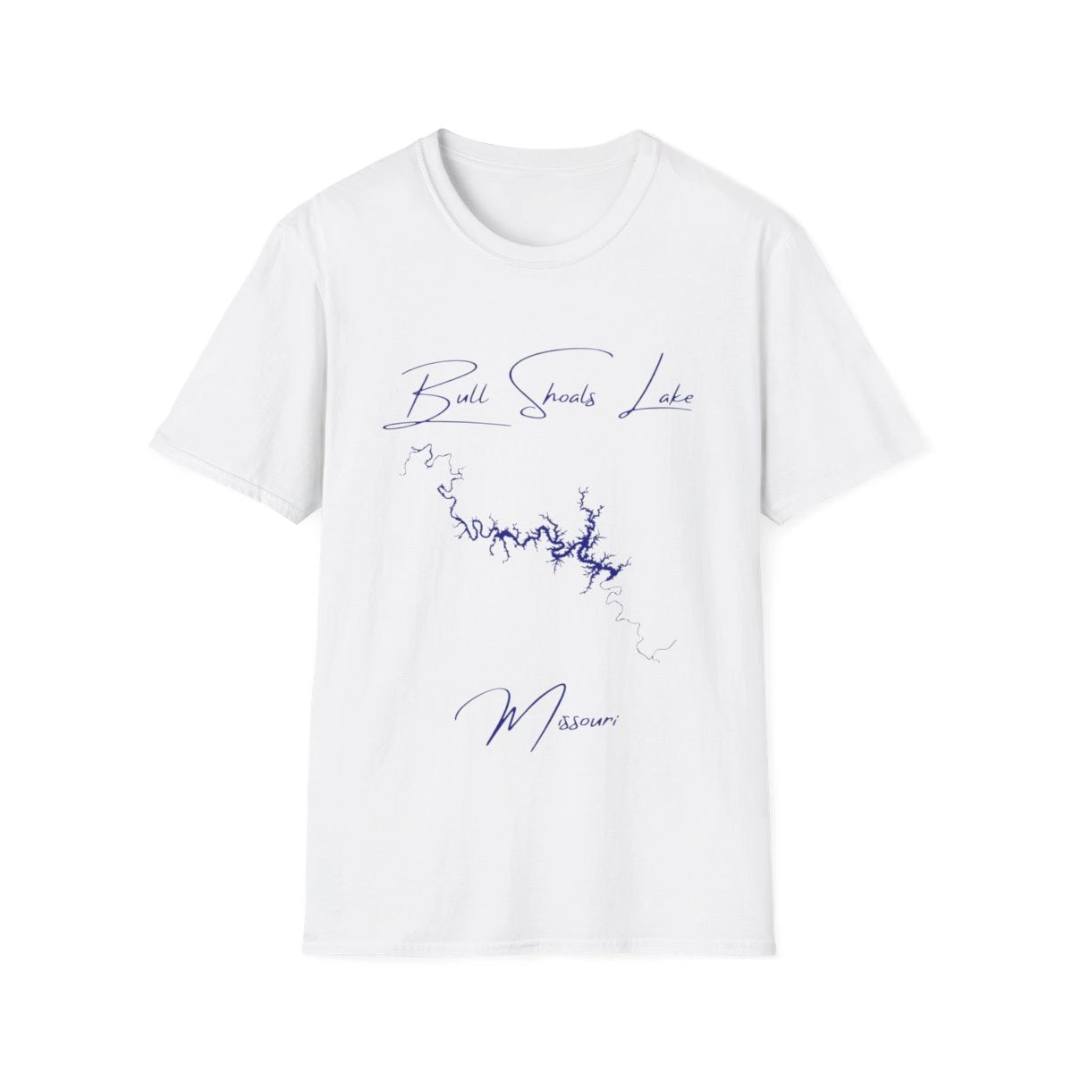 Missouri  Bull  Shoals  Lake  T-shirt  front  position  view  from  front  white.webp