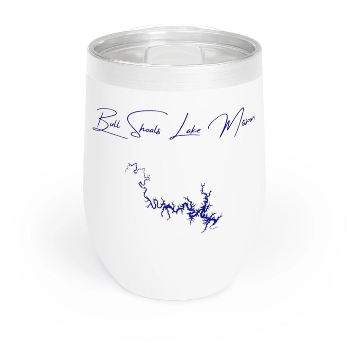 Missouri  Bull  Shoals  Lake  Wine  Tumbler  front  position  view  from  front  white.webp
