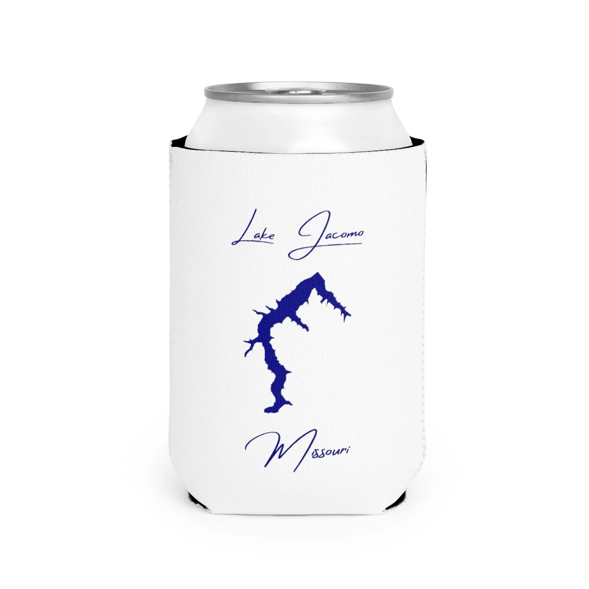 Missouri  Lake  Jacomo  Can  Koozie  front  position  view  from  front-2  white.webp