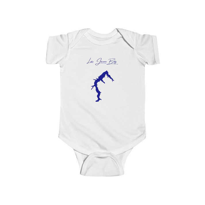 Missouri  Lake  Jacomo  Onesie  front  position  view  from  front  white.webp