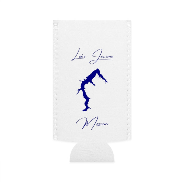 Missouri  Lake  Jacomo  Slim  Can  Koozie  front  position  view  from  flat-front  white.webp