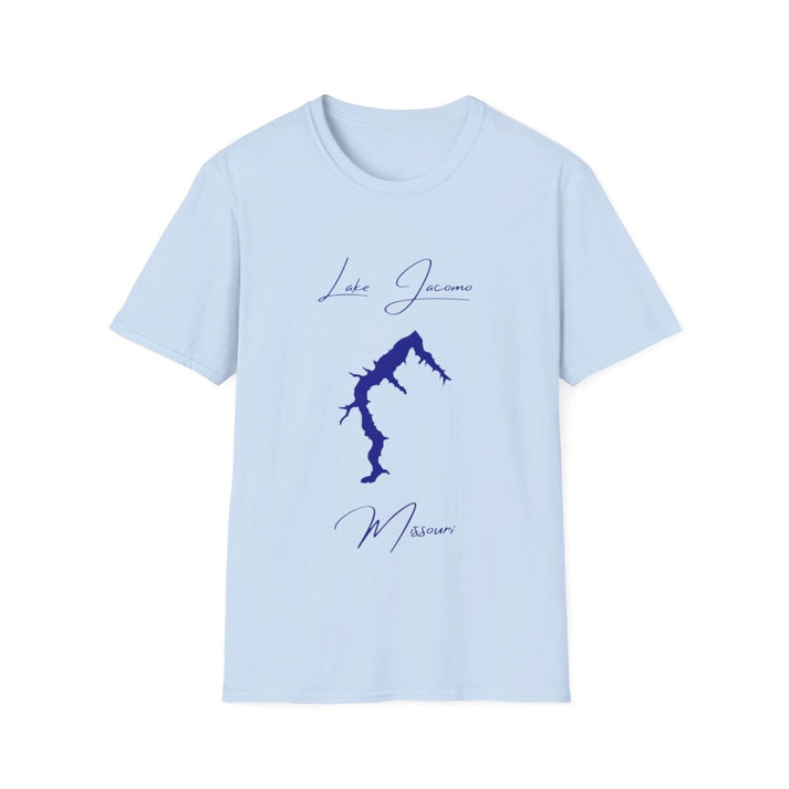 Missouri  Lake  Jacomo  T-shirt  front  position  view  from  front  light  blue.webp