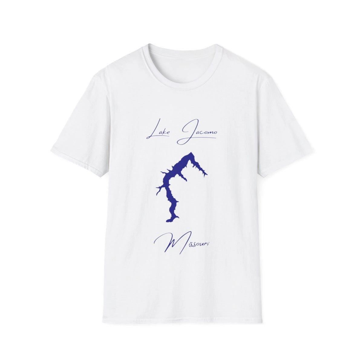 Missouri  Lake  Jacomo  T-shirt  front  position  view  from  front  white.webp