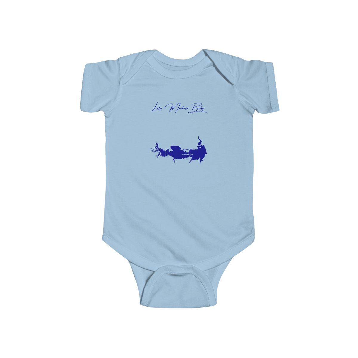 Missouri  Lake  Montrose  Onesie  front  position  view  from  front  light  blue.webp