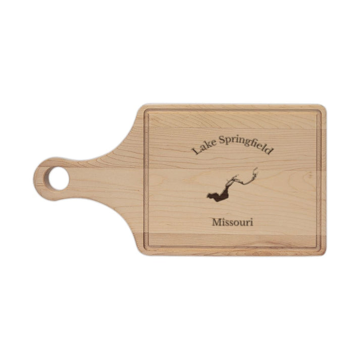 Missouri  Lake  Springfield  Engraved  Cutting  Board  front  position  view  from  front  maple.webp