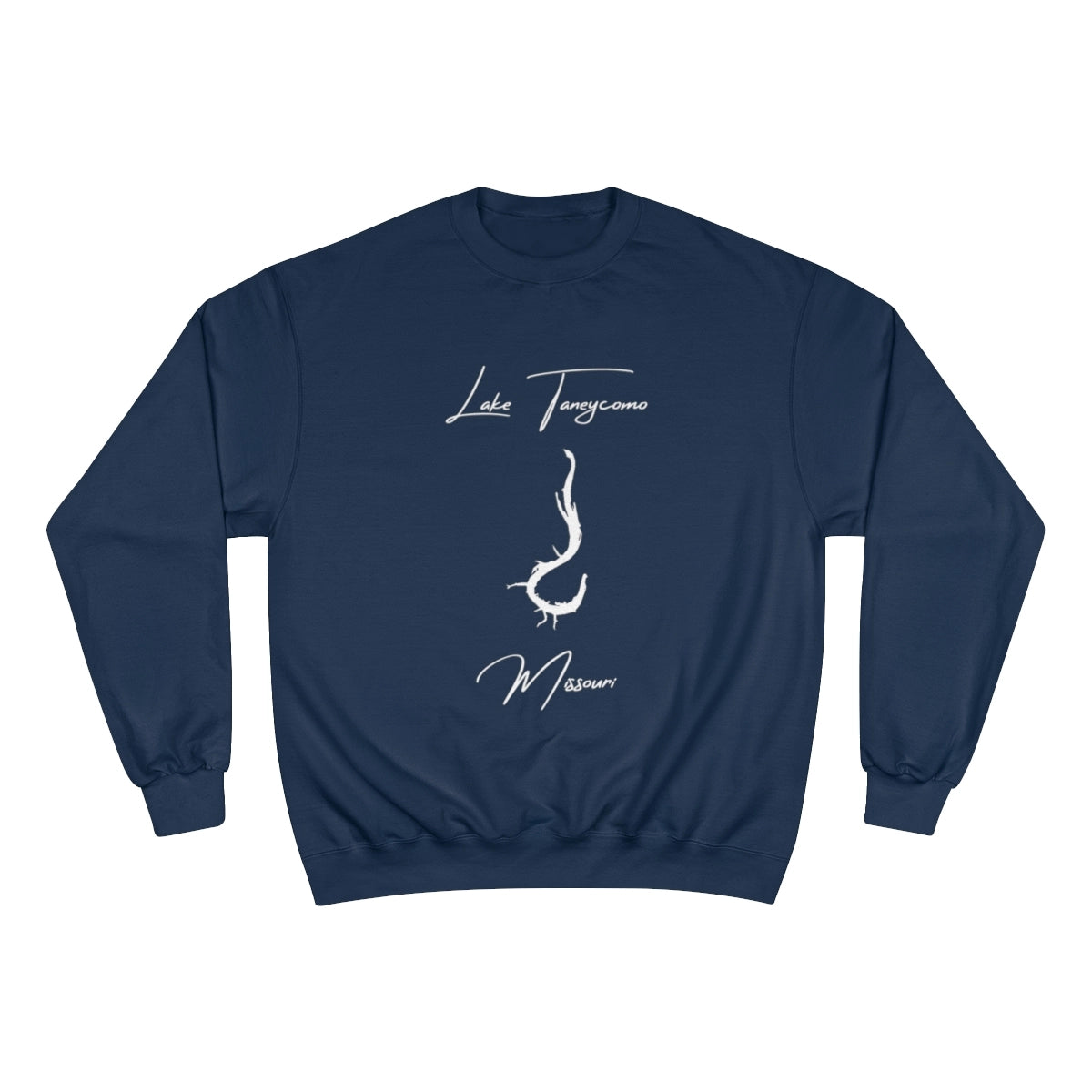 Missouri  Lake  Taneycomo  Sweatshirt  front  position  view  from  front  navy.webp