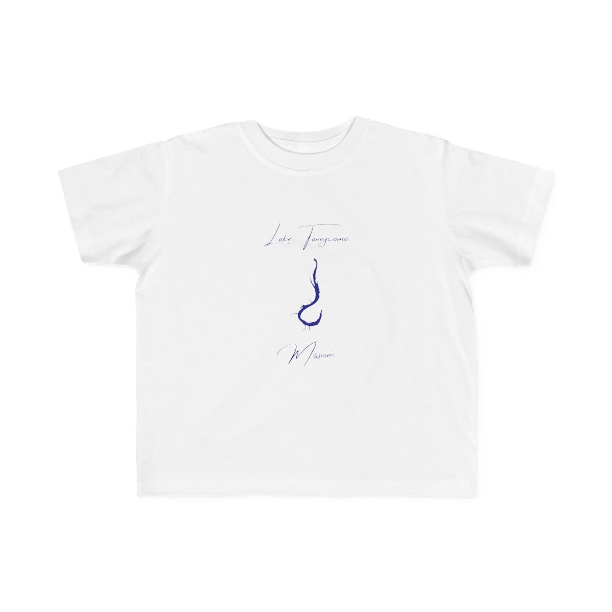 Missouri  Lake  Taneycomo  Toddler  T-shirt  front  position  view  from  front  white.webp