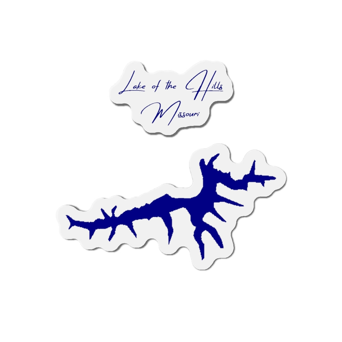 Missouri  Lake  of  the  Hills  Die  Cut  Magnet  front  position  view  from  front  4  x  4.webp