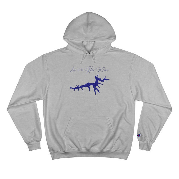 Missouri  Lake  of  the  Hills  Hoodie  front  position  view  from  front  light  steel.webp