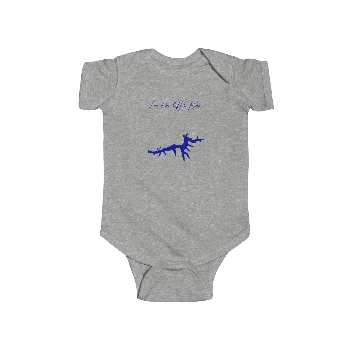 Missouri  Lake  of  the  Hills  Onesie  front  position  view  from  front  heather.webp