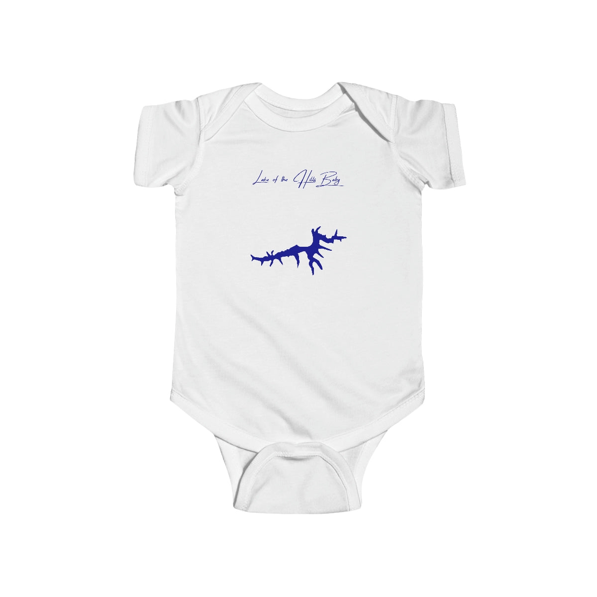Missouri  Lake  of  the  Hills  Onesie  front  position  view  from  front  white.webp