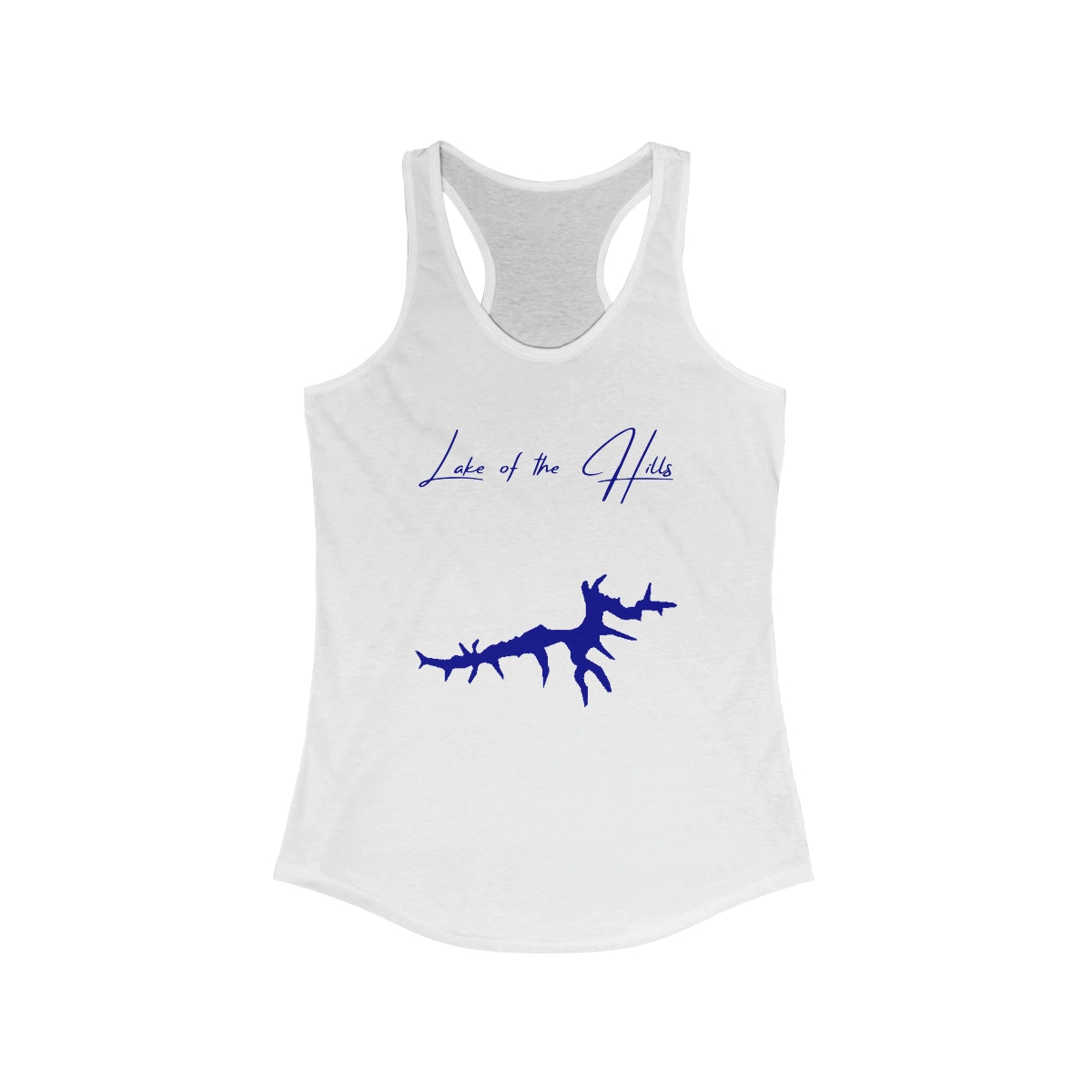 Missouri  Lake  of  the  Hills  Racerback-Tank  front  position  view  from  front  solid  white.webp