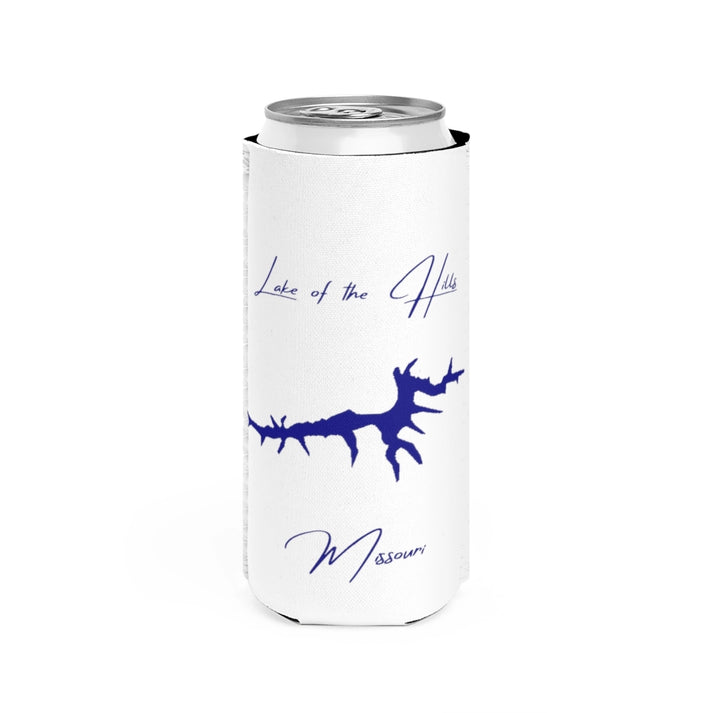 Missouri  Lake  of  the  Hills  Slim  Can  Koozie  front  position  view  from  front  white.webp