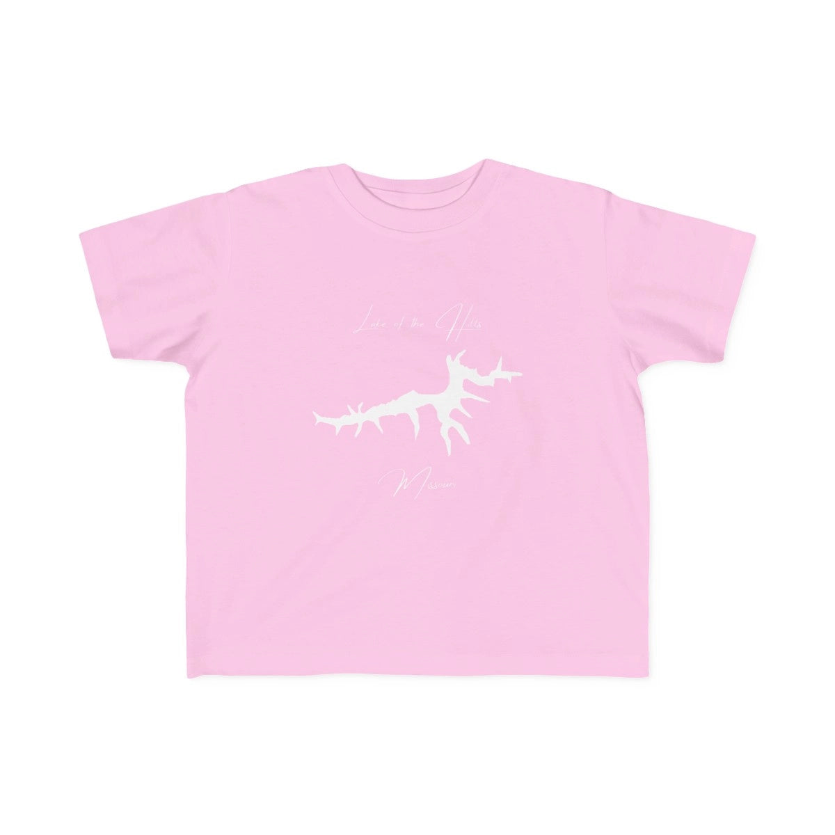 Missouri  Lake  of  the  Hills  Toddler  T-shirt  front  position  view  from  front  pink.webp