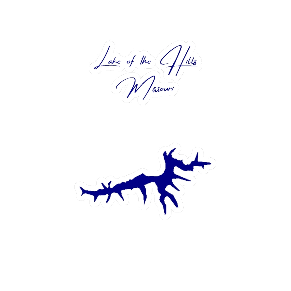 Missouri  Lake  of  the  Hills  Vinyl  Decal  other  position  view  from  front  4  x  6.webp