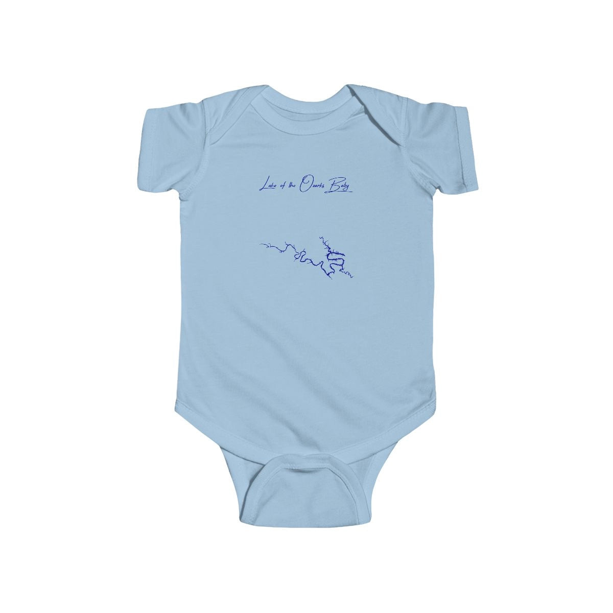 Missouri  Lake  of  the  Ozarks  Onesie  front  position  view  from  front  light  blue.webp