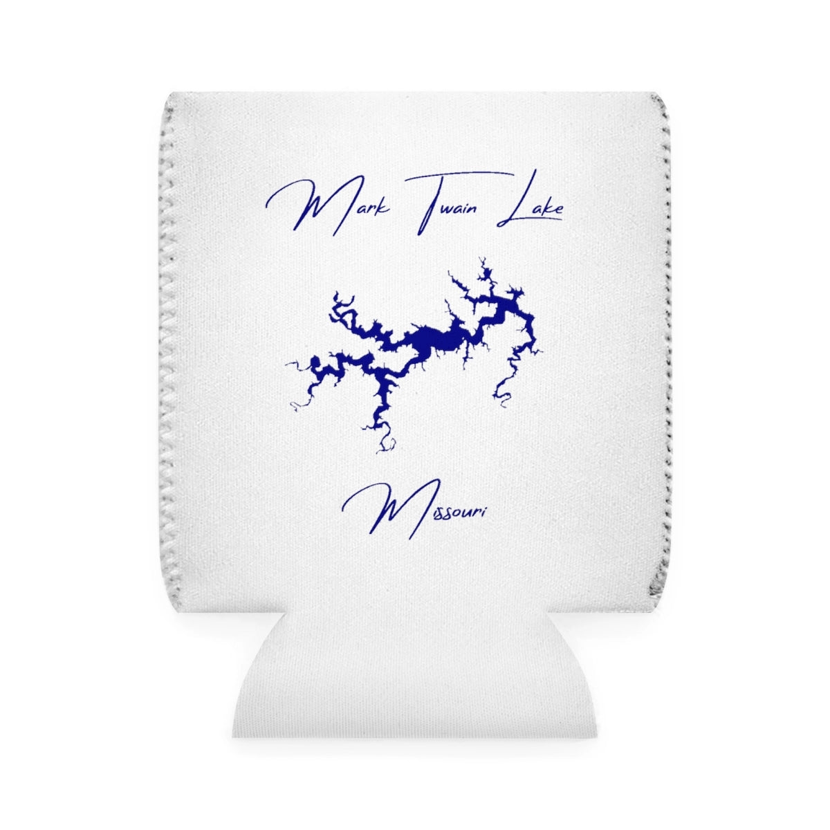 Missouri  Mark  Twain  Lake  Can  Koozie  front  position  view  from  front-1  white.webp