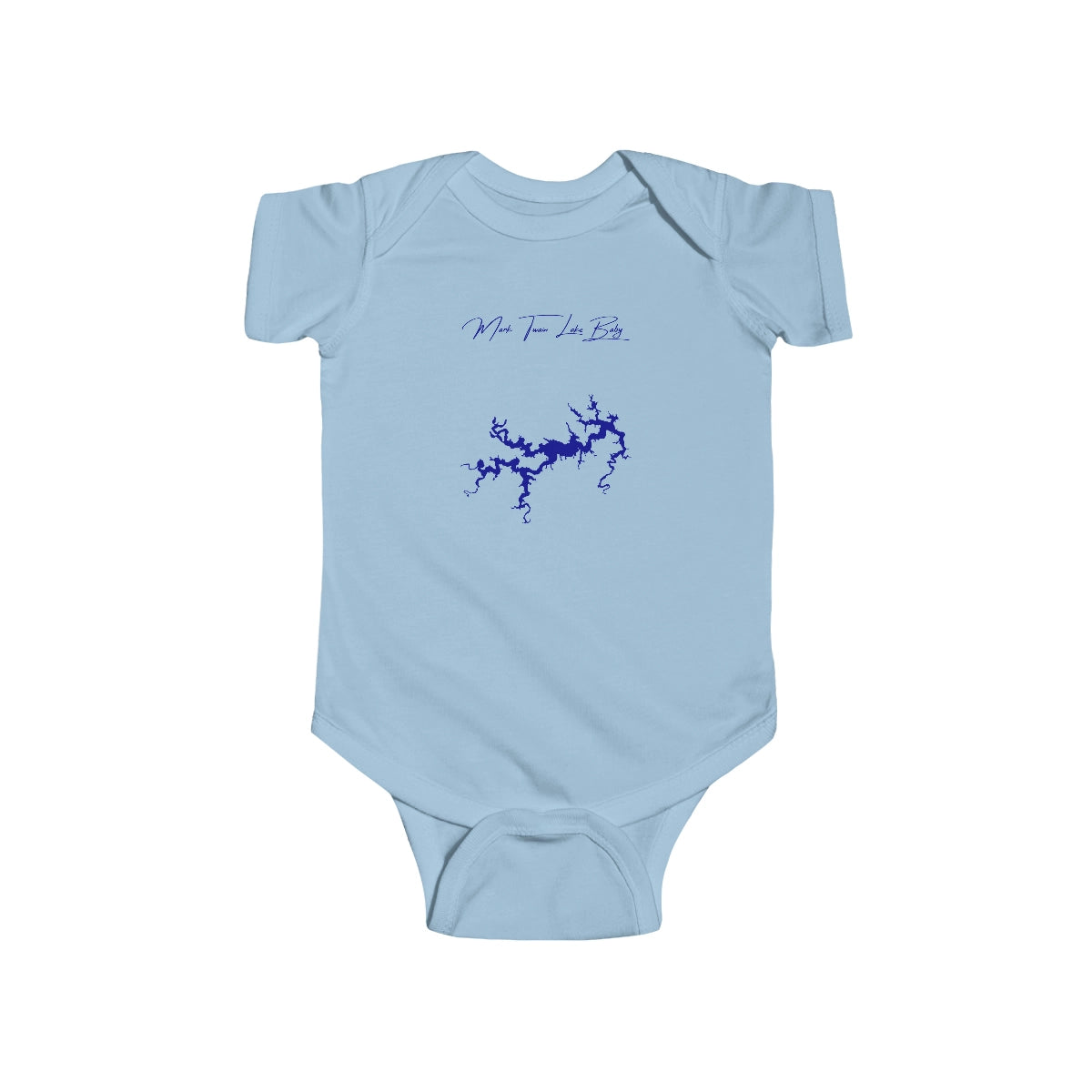 Missouri  Mark  Twain  Lake  Onesie  front  position  view  from  front  light  blue.webp