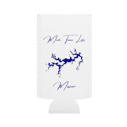 Missouri  Mark  Twain  Lake  Slim  Can  Koozie  front  position  view  from  flat-front  white.webp