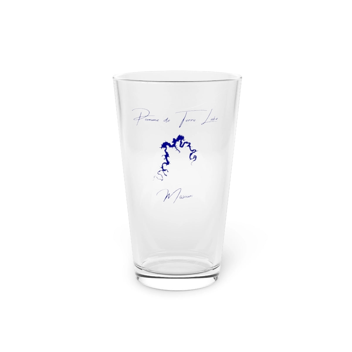 Missouri  Pomme  de  Terre  Lake  16oz  Pint  Glass  front  position  view  from  front  16oz.webp