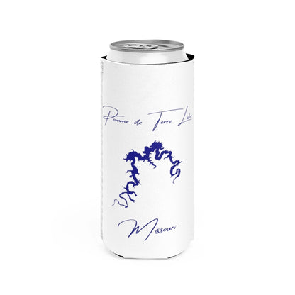 Missouri  Pomme  de  Terre  Lake  Slim  Can  Koozie  front  position  view  from  front  white.webp