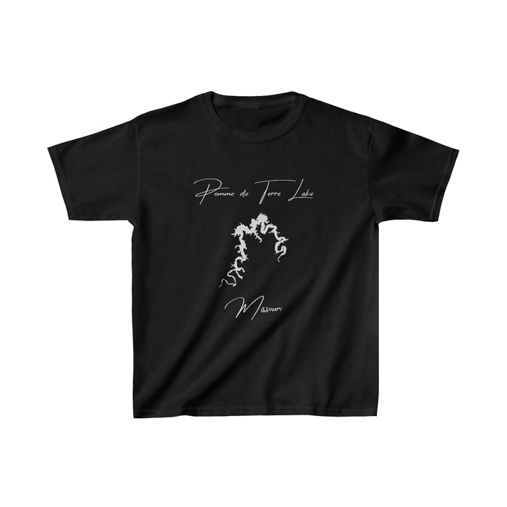 Missouri  Pomme  de  Terre  Lake  Youth  T-shirt  front  position  view  from  front  black.webp