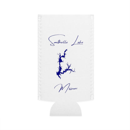 Missouri  Smithville  Lake  Slim  Can  Koozie  front  position  view  from  flat-front  white.webp