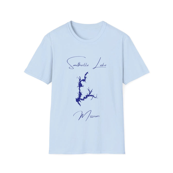 Missouri  Smithville  Lake  T-shirt  front  position  view  from  front  light  blue.webp