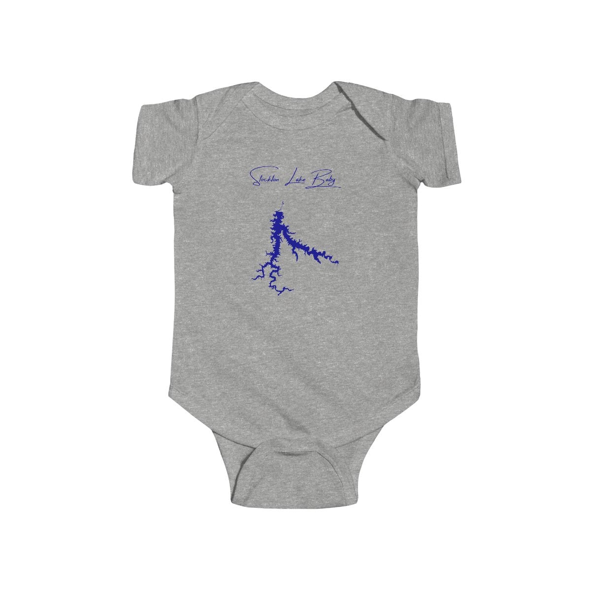 Missouri  Stockton  Lake  Onesie  front  position  view  from  front  heather.webp