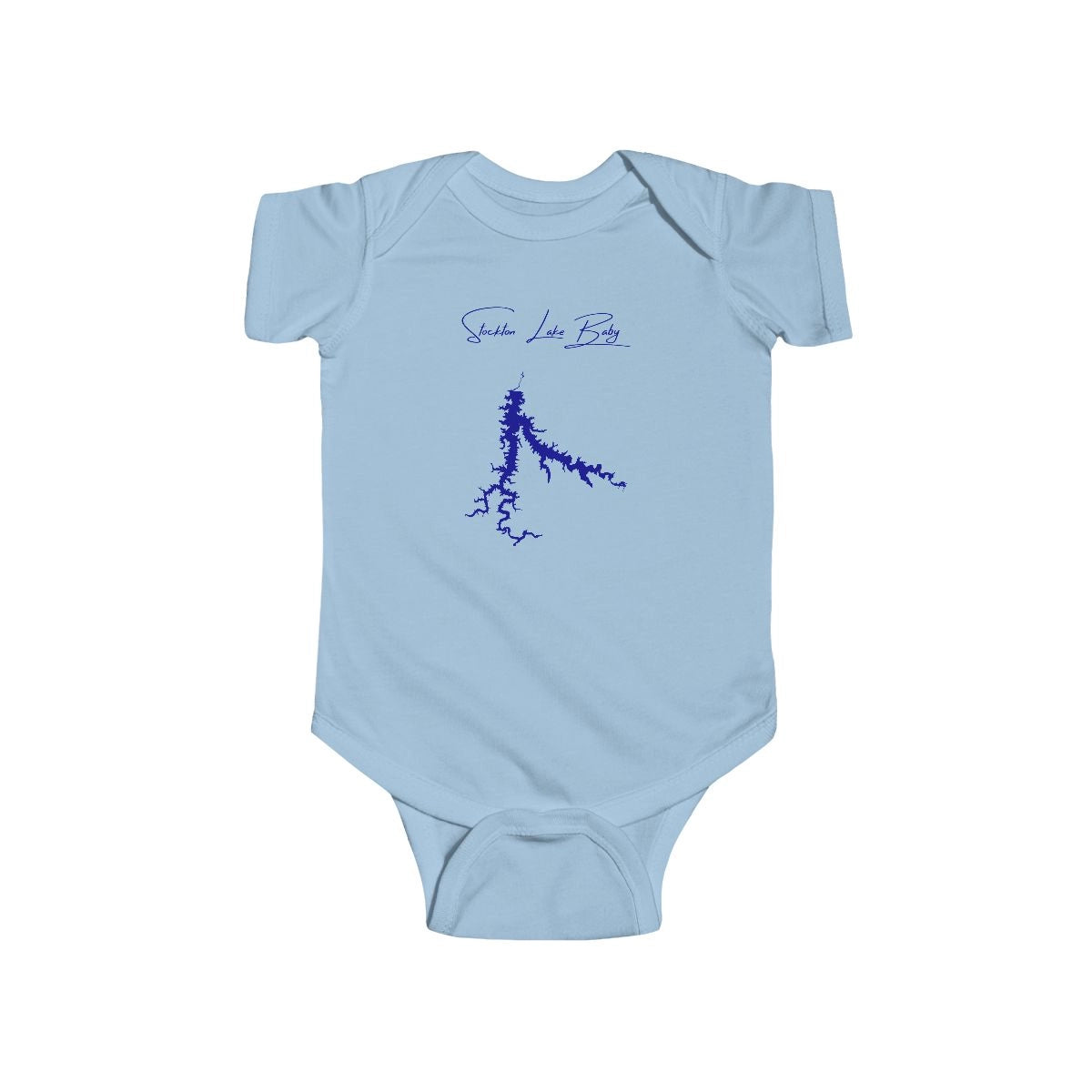 Missouri  Stockton  Lake  Onesie  front  position  view  from  front  light  blue.webp