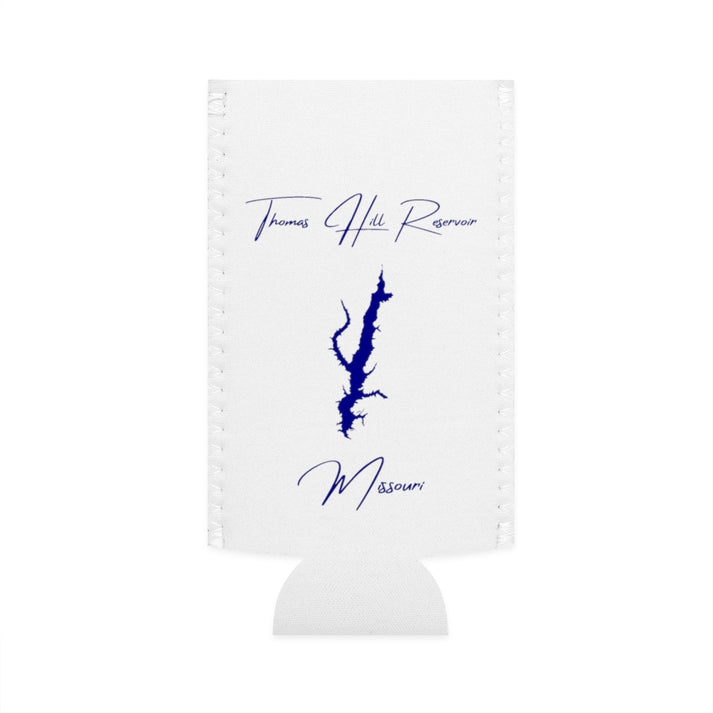 Missouri  Thomas  Hill  Reservoir  Slim  Can  Koozie  front  position  view  from  flat-front  white.webp
